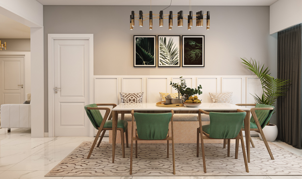 Meja Makan Kayu dengan Bentuk Unik